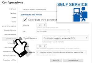 Indicare in fattura elettronica il contributo ex ENPALS per utenti Self Sevice Indicare in fattura elettronica il contributo ex ENPALS per utenti Self Sevice